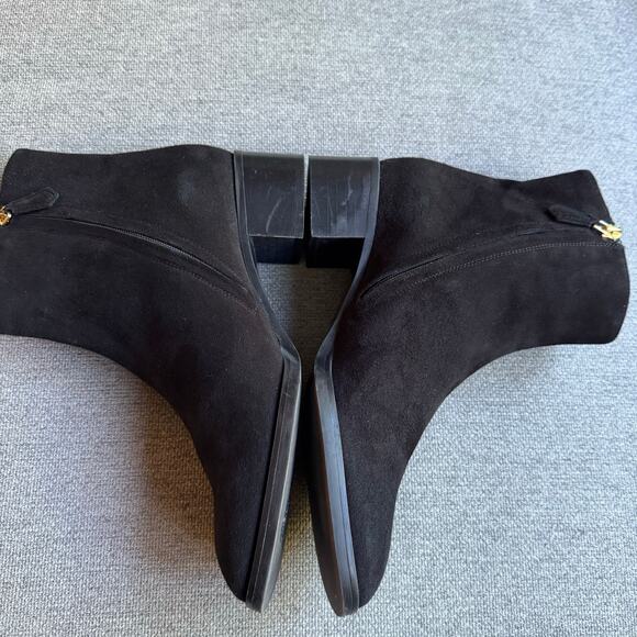 Pancaldi For Diane B. Women's Black Suede Leather Ankle Boot Sz 7 Side Zip - Picture 6 of 12